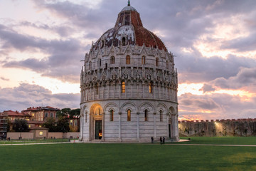 Italy. Pisa, Italy. Pisa Baptistry of St. John, Battistero di San Giovanni, a Roman Catholic...