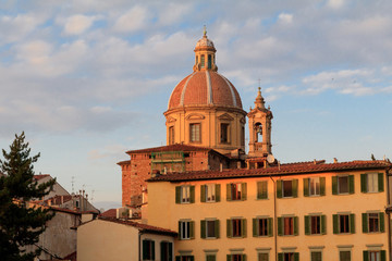 Fototapeta na wymiar Europe, Italy, Florence, Church dome.