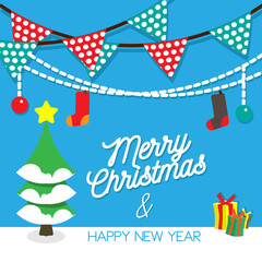 Merry Christmas Greetings Card Design