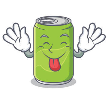 recommend clip art: Tongue out soft drink character cartoon