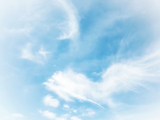 blue sky and clouds in summer background.