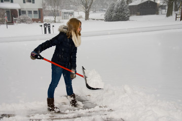 Shoveling Snow Ready to Throw