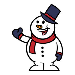 Cartoon Snowman Character
