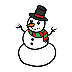 Cartoon Snowman Illustration