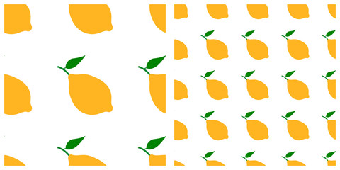 Melon or lime or orange seamless pattern on transparent background