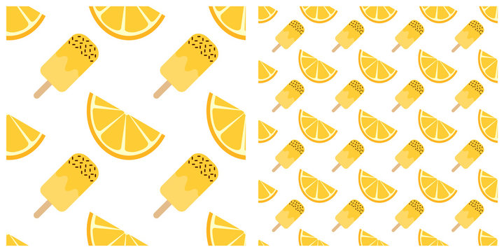 Orange and joice or its product seamless pattern on transparent background