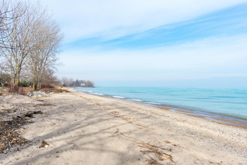 Lake Michigan shoreline in November