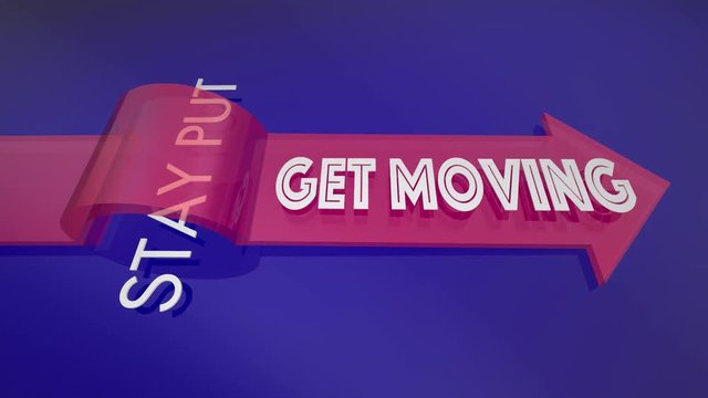 Get Moving Vs Stay Put Active Movement Arrow 3d Animation