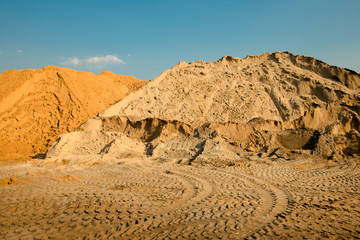 Construction sand pile