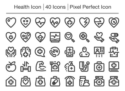 health line icon,editable stroke,pixel perfect icon