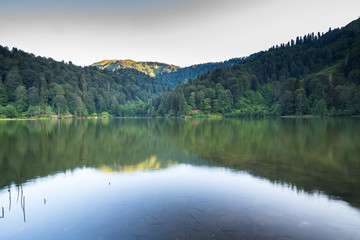 Fototapeta premium Landscape view of Karagol (Black lake) in Savsat,Artvin,Turkey