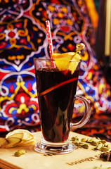 mulled wine with spices