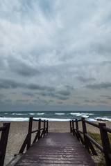 Morgens an der Küste