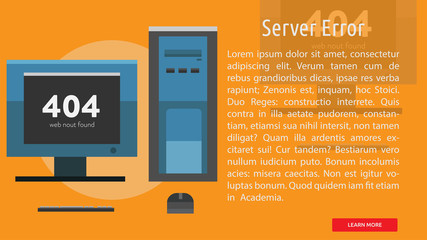 Server Error Conceptual Banner