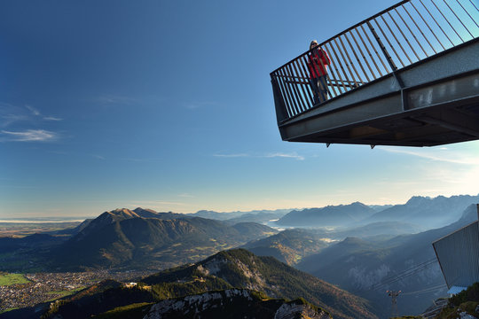 Aussichtsplattform - Osterfelderkopf in den Bayerischen Alpen 