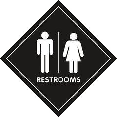 Restroom Sign diagonal