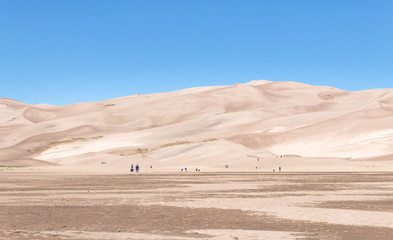 Walking toward the Great Sand Dunes