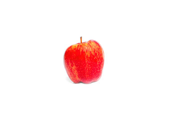 apple red  and water drip on white background with copy space add text