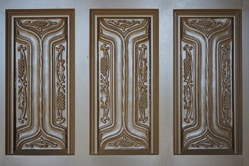Ornate carved wooden panels