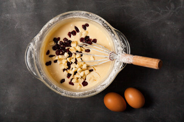 batter kneaded for cupcakes