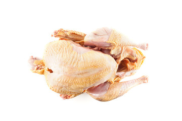 Raw turkey carcass
