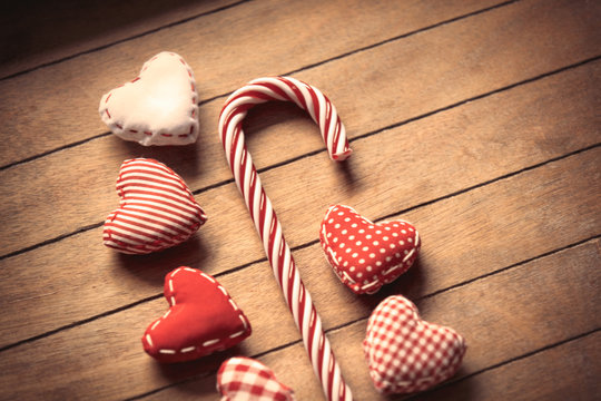 Sweet lollipop and heart shape toys