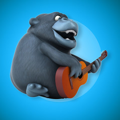 Fun gorilla - 3D Illustration