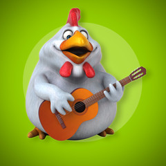 Obraz premium Fun chicken - 3D Illustration