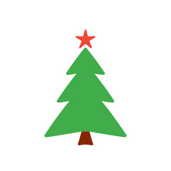 christmas tree vector icon
