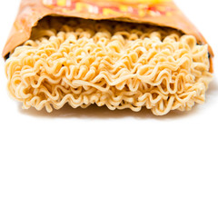 Instant noodles isolated on white background