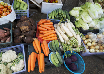 fresh varities vegetabies for sell in market