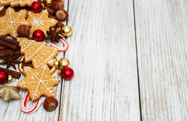 Christmas ginger and honey cookies