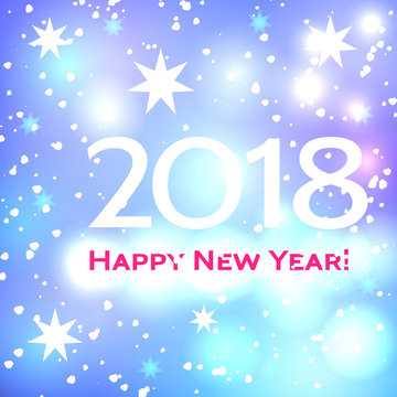 Beautiful  Happy New Year 2018 background