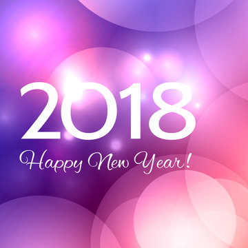 Beautiful  Happy New Year 2018 background