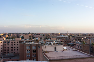 Obraz premium marrakesh old town city view panorama from rooftop