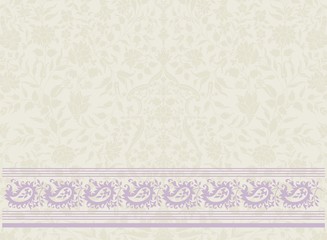 wedding card design, paisley floral pattern , India