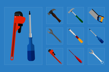 A variety of tools used by workers, builders and handymen the World over.