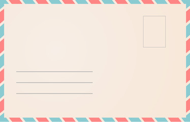 Postal envelope template. Mail letter design illustration