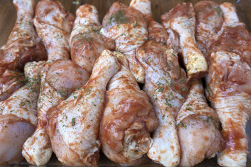beautiful raw chicken legs