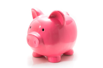 Cute Pink Money Piggy, Studio Shot