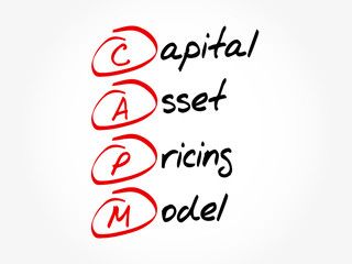 CAPM – Capital Asset Pricing Model acronym, business concept background