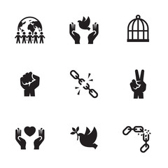 Freedom icons set