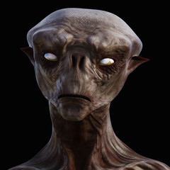 Obraz premium Digital 3D Illustration of a creepy Creature