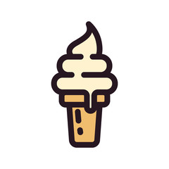 ICE CREAM FILLED COLOR ICON