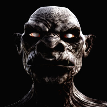 Digital 3D Illustration of a creepy Creature