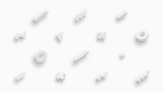 Seamless abstract motion of geometric shapes. Computer generated loop animation. Modern background design for poster, cover, branding, banner. 3d rendering 4k UHD
