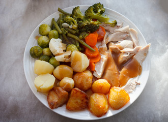 Roast chicken dinner