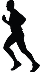 runner silhouette. run vector