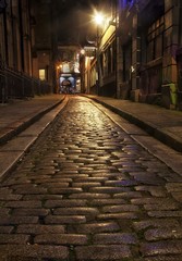 Green Dragon Lane, one of the last cobbled streets in Swansea. 