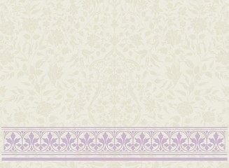 wedding card design, paisley floral pattern , India